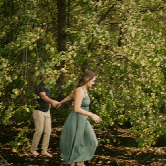 Smocked Teal/Green Maxi Dress - Picture 7 of 7